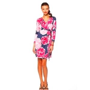 Lilly Pulitzer August Dress Silk/Cotton Blend with Ruffle Neckline